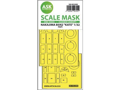 1/32 B5N2 Kate closed canopy - one-sided express mask for Infinity