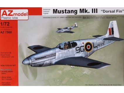 1/72 N.A. Mustang Mk.III Dorsal fin - AZ Model