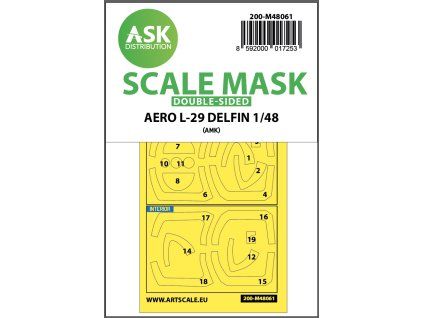 1/48 AERO L-29 DELFIN double-sided express mask for AMK