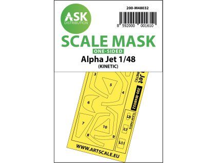 1/48 Alpha Jet one-sided painting mask for Kinetic