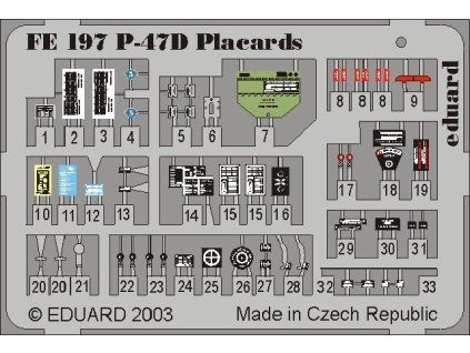 P-47D placards