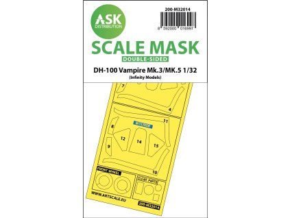 1/32 DH-100 Vampire Mk.3 / Mk.5 double-sided express masks for Infinity