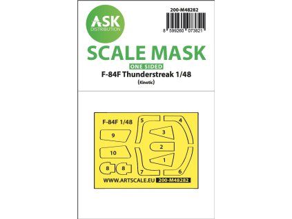 1/48 F-84F Thunderstreake one-sided express fit mask for Kinetic