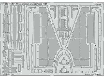 Spitfire Mk.IXc engine & undercarriage 1/24 recommended for AIRFIX