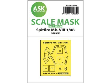 1/48 Spitfire Mk.VIII one-sided express fit mask for Eduard