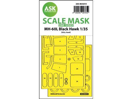 1/35 MH-60L Black Hawk one-sided express fit painting mask for Kitty Hawk
