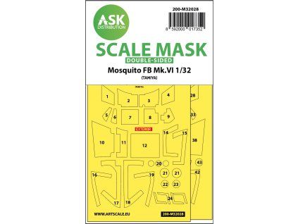 1/32 Mosquito FB Mk.VI double-sided express masks for Tamiya