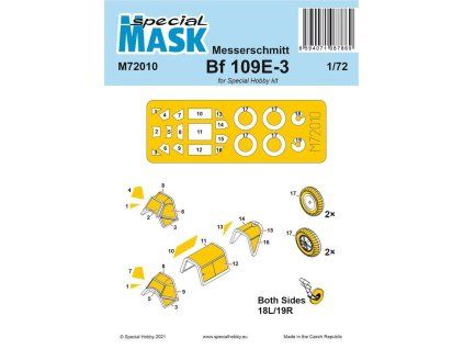 1/72 Messerschmitt Bf 109E-1/3 Mask - Special Hobby