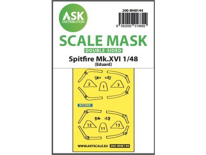 1/48 Spitfire Mk.XVI double-sided express fit mask for Eduard