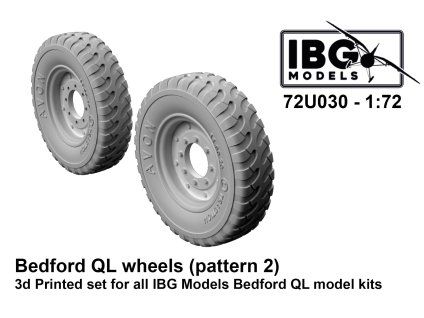 1/72 Bedford QL Wheels (Pattern 2) - 3d printed