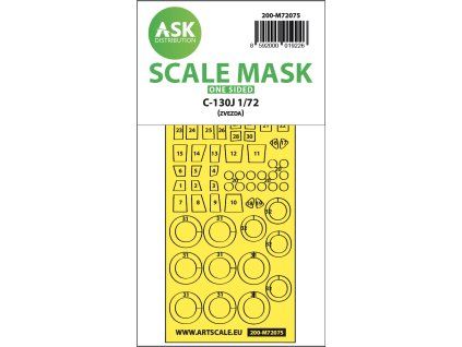1/72 C-130J one-sided express fit mask for Zvezda