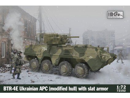 1/72 BTR-4E Ukrainian APC (Modified Hull) with Slat Armor