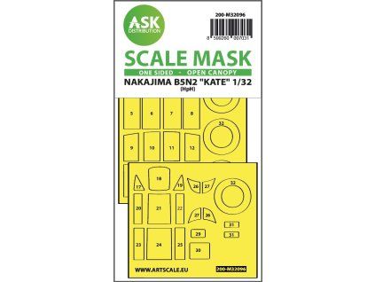 1/32 B5N2 Kate open canopy - one-sided express mask for Infinity