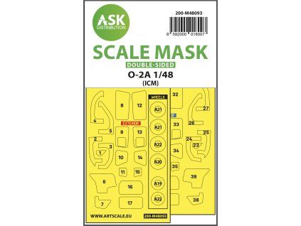 1/48 O-2A double-sided mask self-adhesive, pre-cutted for ICM