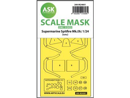 1/24 Spitfire Mk.IX one-sided express self-adhesive masks for Airfix