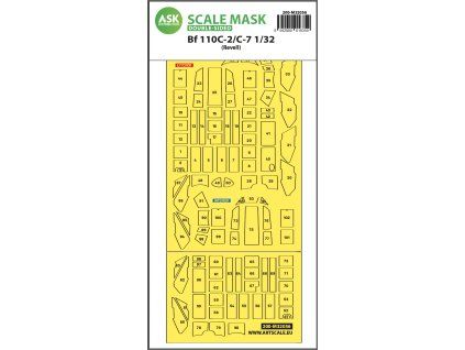 1/32 Messerschmitt Bf 110C-2/C-7 double-sided express masks for Revell
