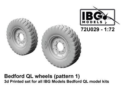 1/72 Bedford QL Wheels (Pattern 1) - 3d printed