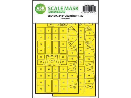 1/32 SBD-5/A-24B Dauntless double-sided express fit mask for Trumpeter