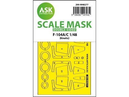1/48 F-104A/C double-sided express fit mask for Kinetik