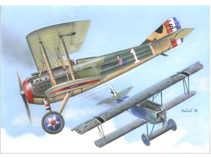 1/144 Fokker D.VII vs SPAD XIII (Duels in the sky)