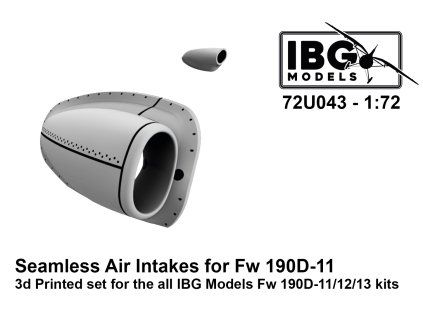 1/72 Seamless Air Intakes for Fw 190D-11/12/13