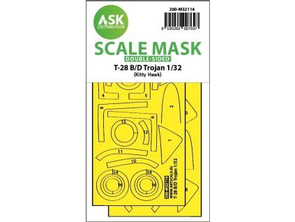 1/32 28-B/D Trojan double-sided express fit mask for Kitty Hawk