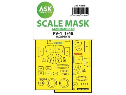 1/48 PV-1 Ventura double-sided express fit mask for Academy