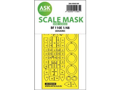 1/48 Messerschmitt Bf 110E one-sided express fit mask for Eduard