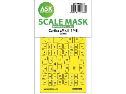 1/48 Curtiss Tomahawk Mk.II double-sided express fit mask for Airfix