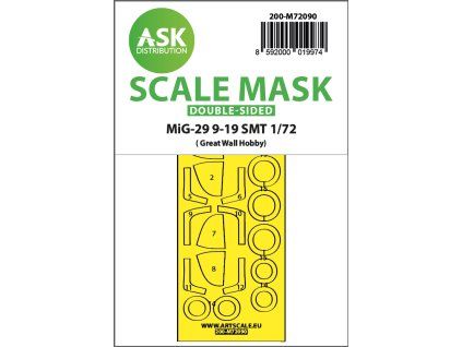 1/72 MiG-29 9-19 SMT double-sided express fit mask for GWH