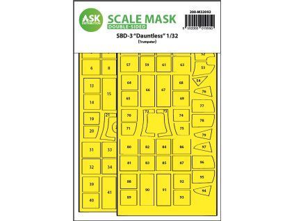 1/32 SBD-3 Dauntless double-sided express fit mask for Trumpeter