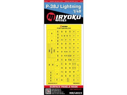 1/48 P-38J LIGHTNING - SURFACE PANELS MASK - Miryoku