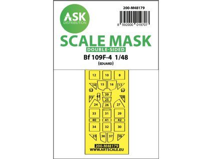 1/48 Messerschmitt Bf 109F double-sided express mask, self-adhesive and pre-cutted for Eduard