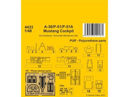 1/48 A-36/P-51/P-51A Mustang Cockpit