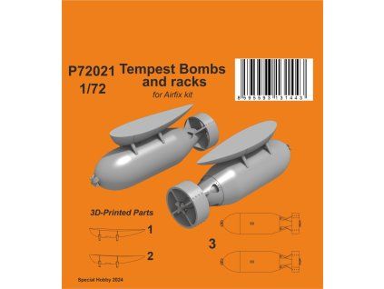 1/72 Tempest Bombs (1000 Lb) and racks