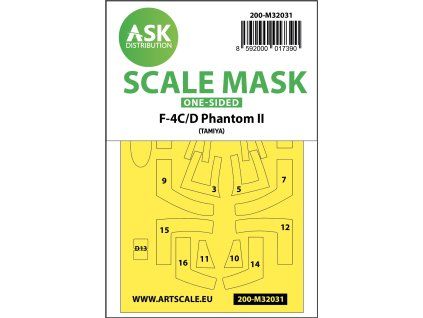 1/32 F-4C/D Phantom one-sided mask for Tamiya