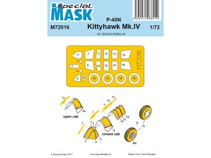 1/72 P-40N/Kittyhawk Mk.IV Mask