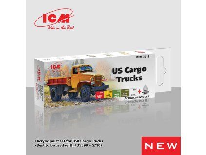 ICM US Cargo Trucks - acrylic paint set 6 bottles x 12 ml