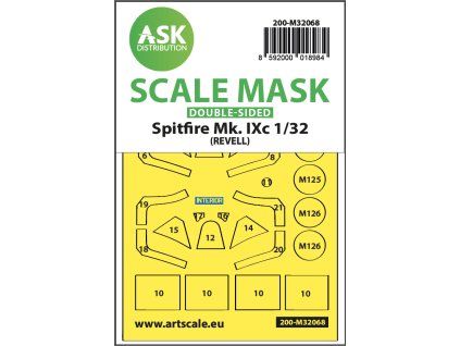 1/32 Spitfire Mk.IXc double-sided fit mask for Revell