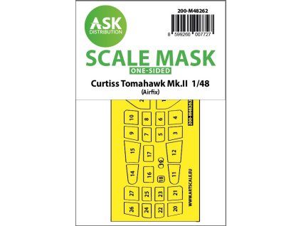 1/48 Curtiss Tomahawk Mk.II one-sided express fit mask for Airfix