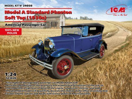 1/24 Model A Standard Phaeton Soft Top (1930s), American Passenger Car