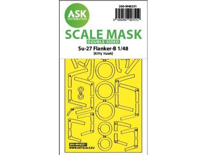 1/48 Su-27 Flanker-B double-sided express fit mask for Kitty Hawk