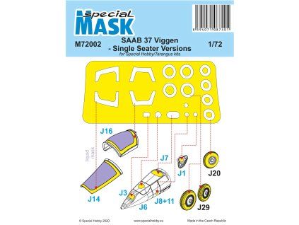 1/72 SAAB 37 Viggen Single Seater Mask