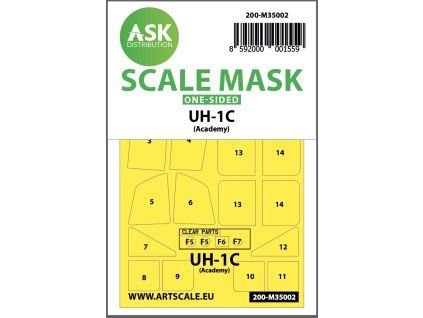 1/35 UH-1C one-sided painting mask for Academy