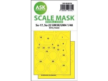 1/48 Su-17, Su-22 UM3K/UM4 double-sided express fit mask for Kitty Hawk