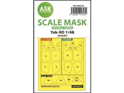1/48 Yak-9D double-sided express mask, self-adhesive, pre-cutted for Zvezda