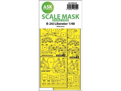 1/48 B-24J Liberator double-sided express fit mask for Hobby Boss