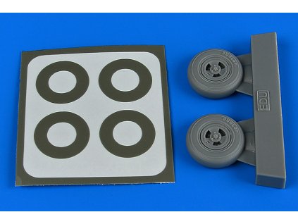 1/48 Spitfire Mk.IX wheels (3-spoke) & paint masks for EDUARD kit