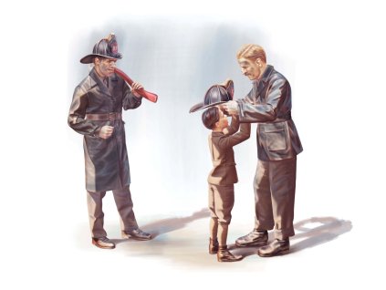 1/24 American Firemen (1910s) (3 figures)