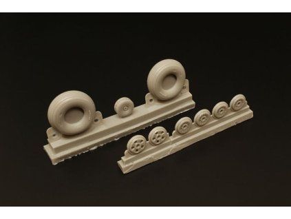 1/72 DH 98 Mosquito wheels resin wheels (flat pattern)